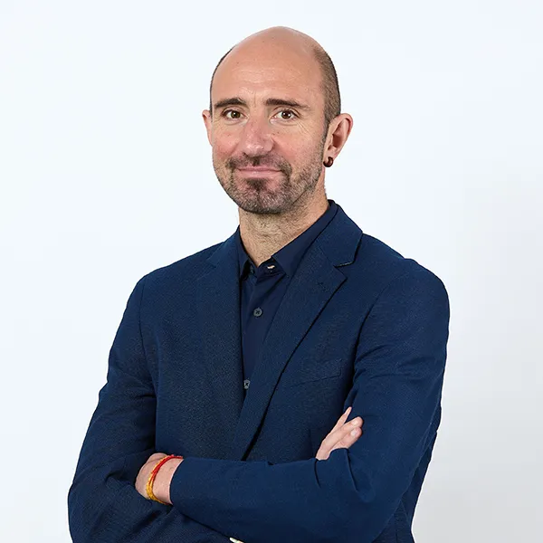 Cesc Guim — chip architect and founder of Openchip, photographed against a light studio background.